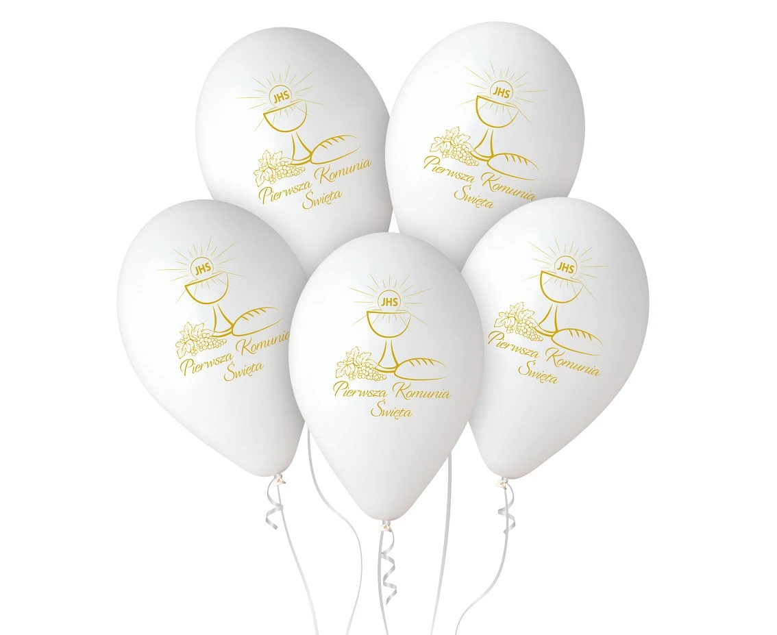 Balloons Gemar 12", premium First Holy Communion (chalice), 5pcs